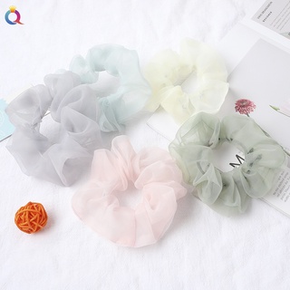 [HOT 1K]-Dây buộc tóc, cột tóc vải scrunchies chấm bi siêu đẹp