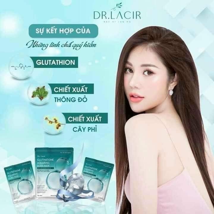 Mặt nạ dưỡng da Minhchaustore mặt nạ glutathione thủy tinh dr lacir siêu căng bóng siêu dưỡng da