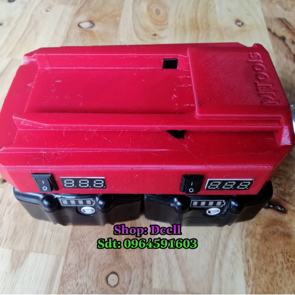 Đế Chuyển Pin Makita Cho Máy Hilti 36v Te6 - A36 Không Than Và Có Than In 3D Nhựa Chịu Lực Siêu Bền - Pin Hilti, Makita