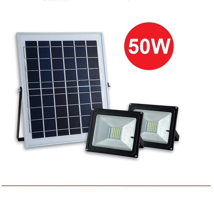 IP65 50W - Đèn Led Năng Lượng Mặt Trời Chiếu Sáng Ngoài Trời cao cấp