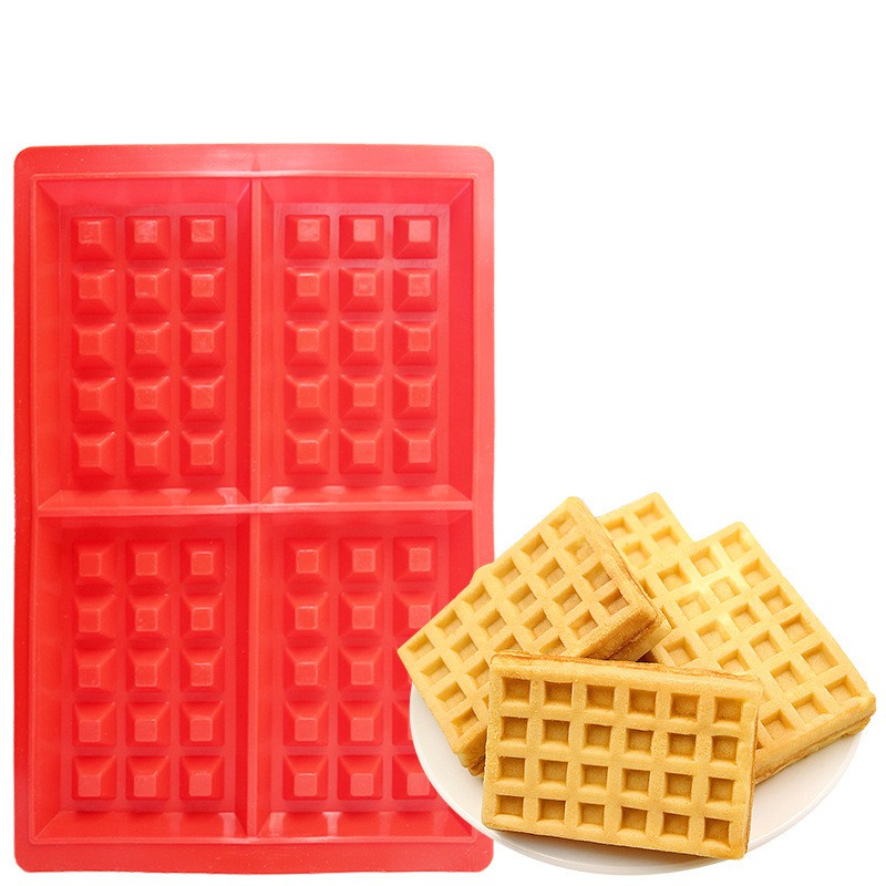 Khuôn silicone làm bánh Waffle hình trái tim