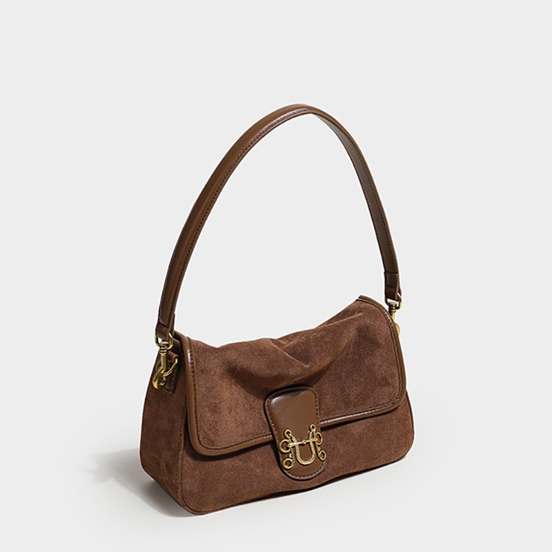 Túi Đeo Vai Da Lộn Cỡ Lớn Thiết Kế Cá Tính