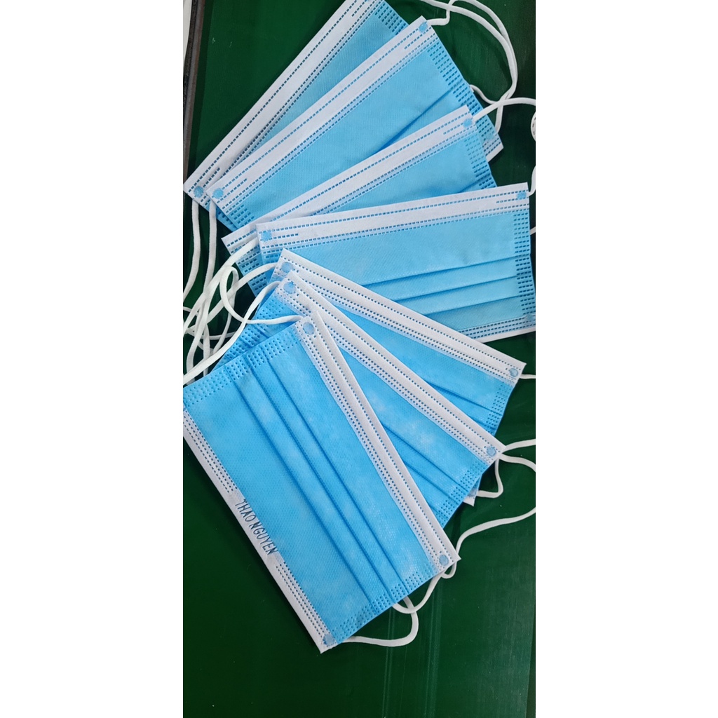 Giá Sỉ - Hộp 50 chiếc khẩu trang y tế 4 lớp kháng khuẩn không mùi, không xù - Thao Nguyen Mask