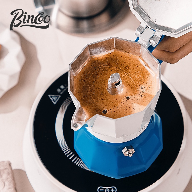 Bình moka BINCOO pha cà phê espresso có vòng bột 150ml/ 300ml