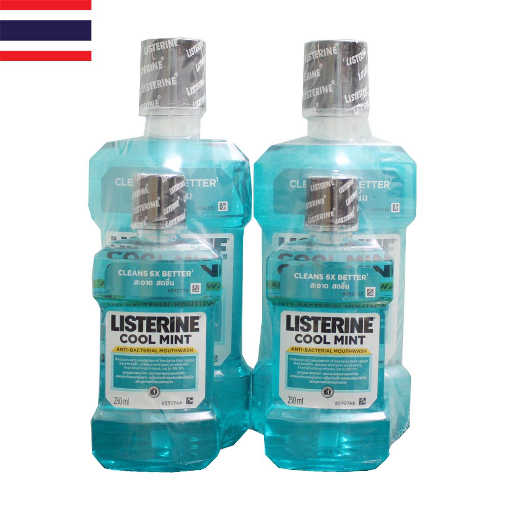 Combo 2 Chai Nước Súc Miệng Listerine 750ml kèm chai nhỏ 250ml