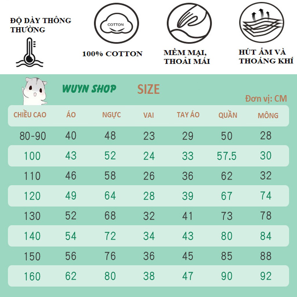 Bộ Đồ Ngủ Dài Tay Kute Cho Bé Từ 2 - 10 Tuổi Chất Vải Cotton Mềm Mại