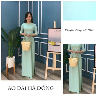 Áo dài trơn màu xanh ngọc