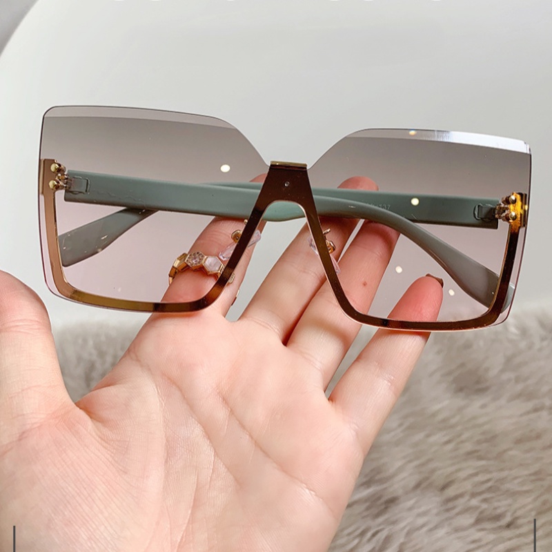 Kính Mát Nửa Gọng Kim Loại Chống Tia UV400 Sự Bảo Vệ