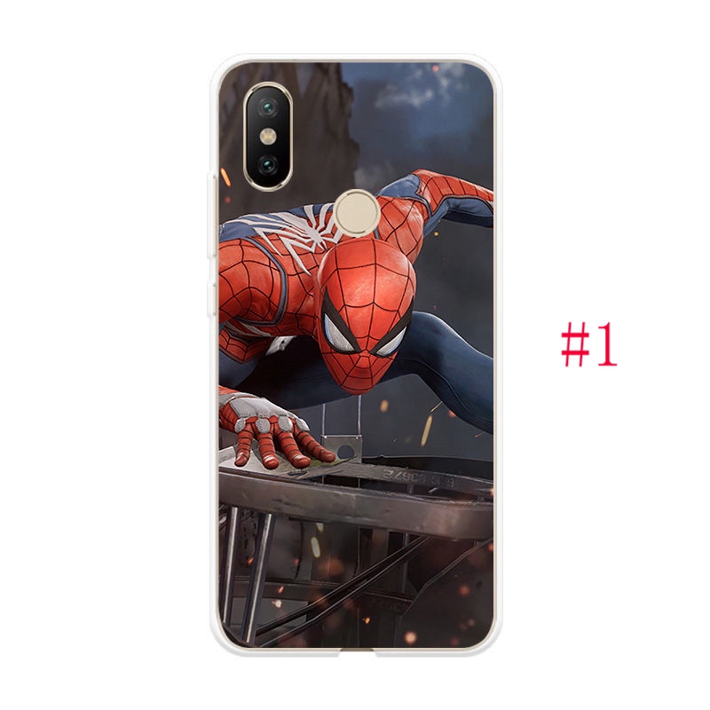 Ốp Điện Thoại Tpu Dẻo Họa Tiết Spiderman Iron Man Độc Đáo Thời Trang Cho Xiaomi Mi 6 A1 A2 Lite A2Lite Pocophone F1