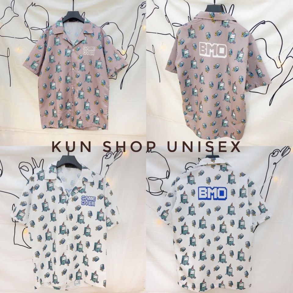 Áo Sơ Mi Hoạt Hình BMO Nam Nữ