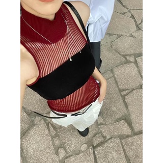 [ORDER] Áo len cổ 3p nữ quây ngực ren eo