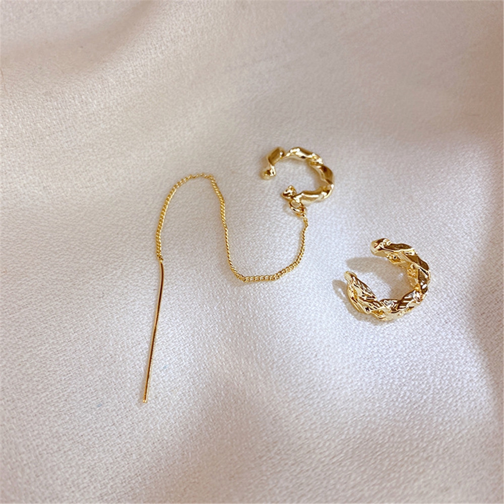 Khuyên Tai Dáng Dài Mạ Vàng Thiết Kế Đơn Giản Phong Cách Hàn Quốc Cho Nữ