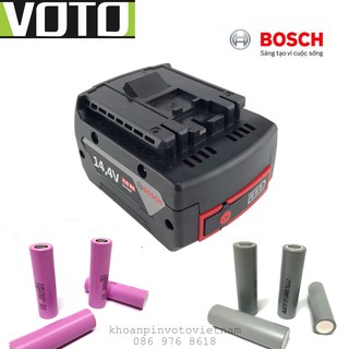Pin dùng cho máy bosch 14.4v , 18v li-ion, có led báo dung lượng pin