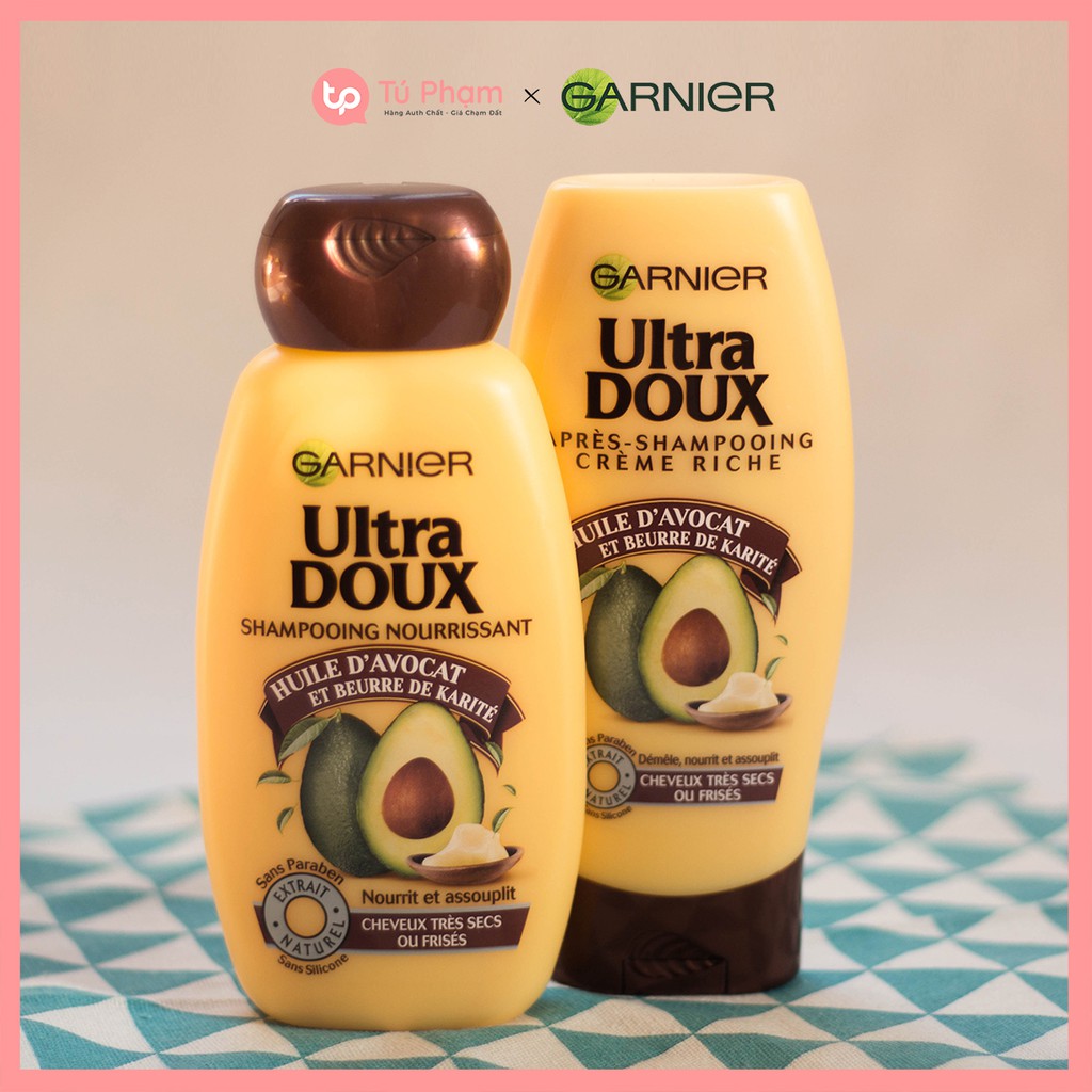 Dầu Gội Và Xả Phục Hồi Tóc Hư Tổn Garnier Ultra Doux Bơ | BigBuy360 - bigbuy360.vn