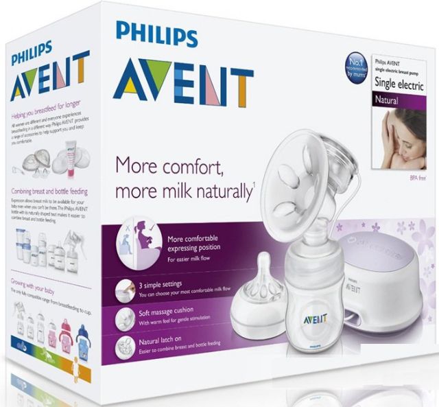 Máy hút sữa giảm 30% bằng điện và pin Philips AVENT SCF332/01 sale