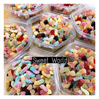 Kẹo dẻo sâu chua phủ đường Haribo hộp nhựa (500g) - Đức