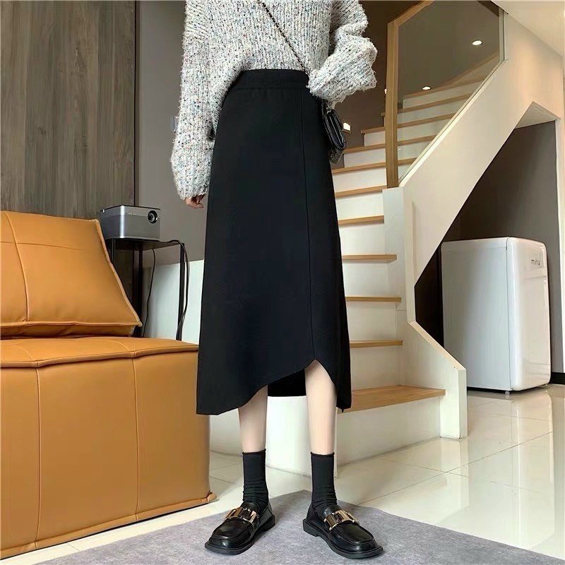 Chân váy dài ullzang , chân váy midi dáng A ,gấu cách điệu | BigBuy360 - bigbuy360.vn