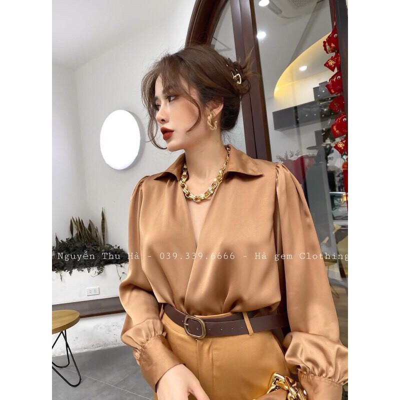 ÁO SƠ MI NỮ DÀI TAY MÀU ĐEN, NHIỀU MÀU PHONG CÁCH HÀN QUỐC CHO CÔ NÀNG CÔNG SỞ
