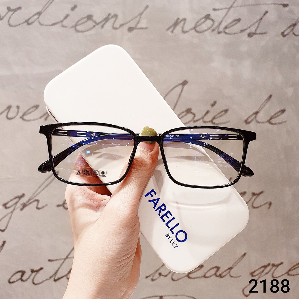 Gọng kính cận nam nữ Lilyeyewear nhựa dẻo, mắt vuông, nhiều màu Y2188 | BigBuy360 - bigbuy360.vn