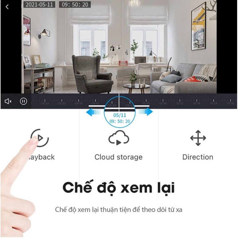 [Mã 154ELSALE2 giảm 7% đơn 300K] Camera wifi trong nhà ACOME APC05 độ phân giải full HD 1080P - Bảo hành chính hãng