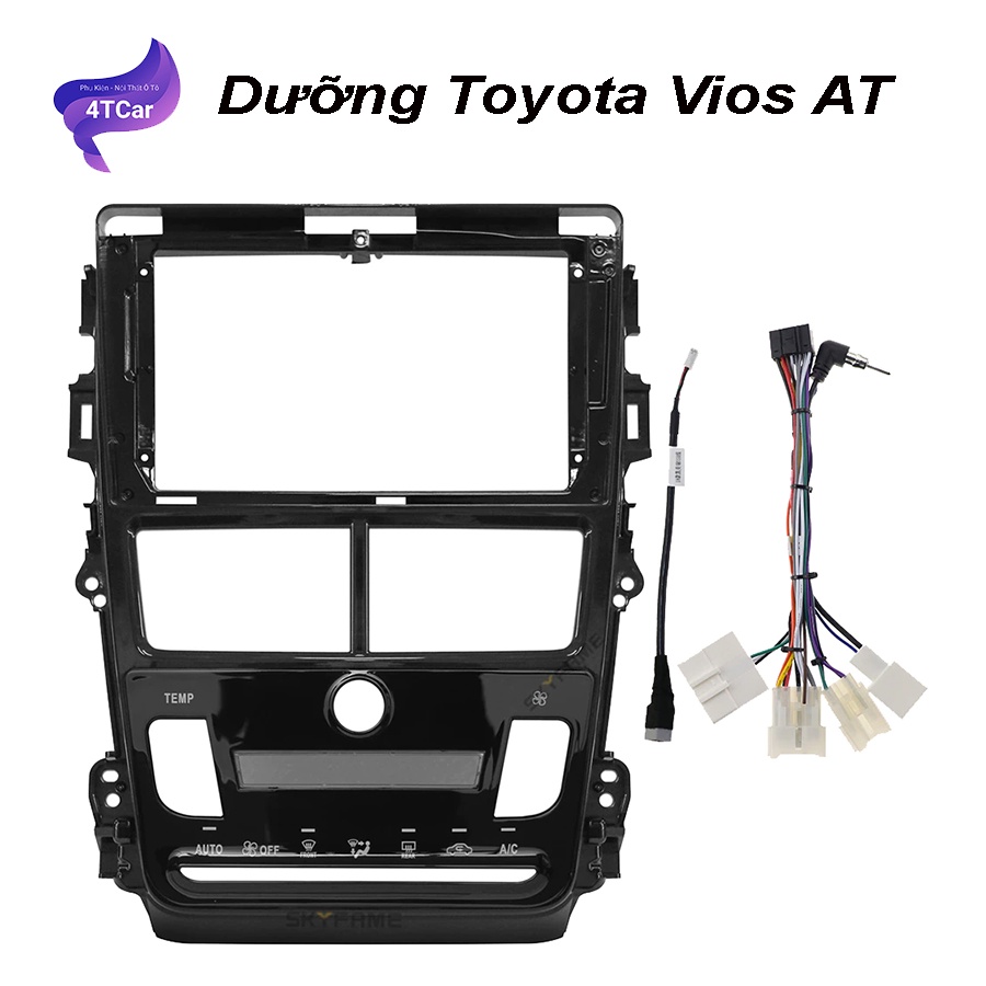 Mặt dưỡng Toyota Vios 2019 số tự động (9 inch) loại sáng đèn