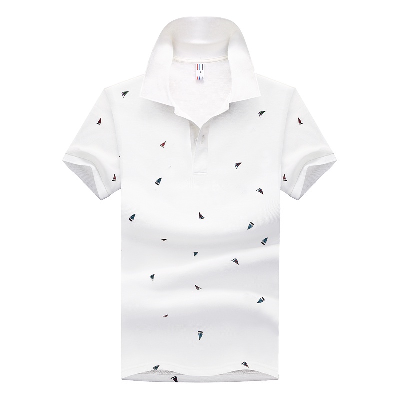 Áo thun polo ngắn tay in họa tiết thời trang dành cho nam