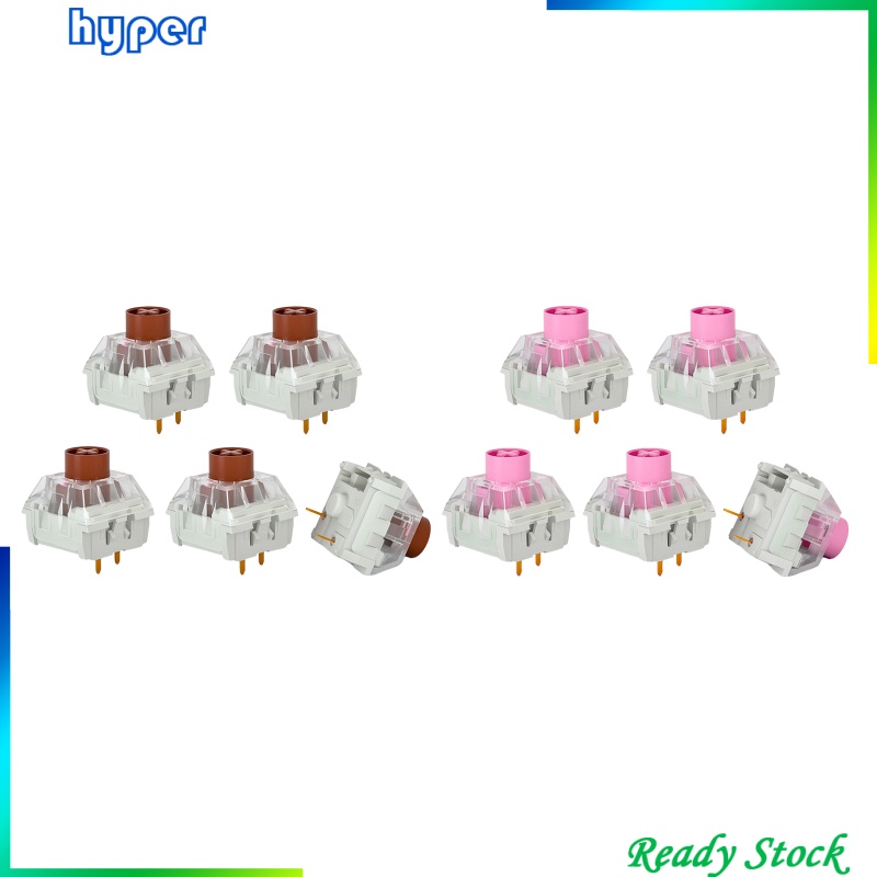 5x Pieces Kailh Box Switches for Mechanical Gaming Keyboards 3 pins Pink