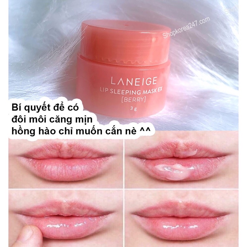 Mặt nạ ủ môi Laneige hồng môi hũ 3g