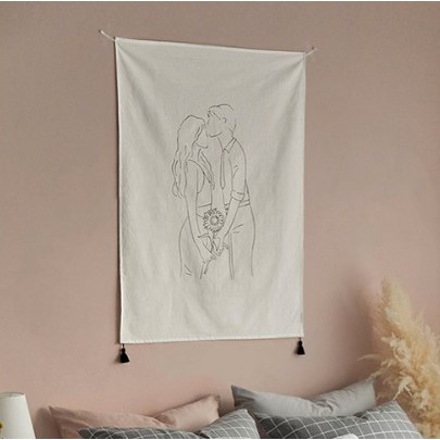Áp Phích Treo Tường Vải Shez Home Lovein [Sản Phẩm Hàn Quốc]