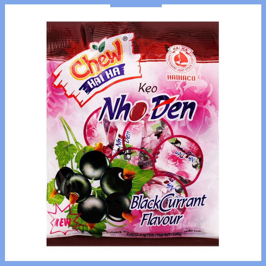 Kẹo Mềm Chew Hải Hà Vị Nho Đen (Gói 105g)