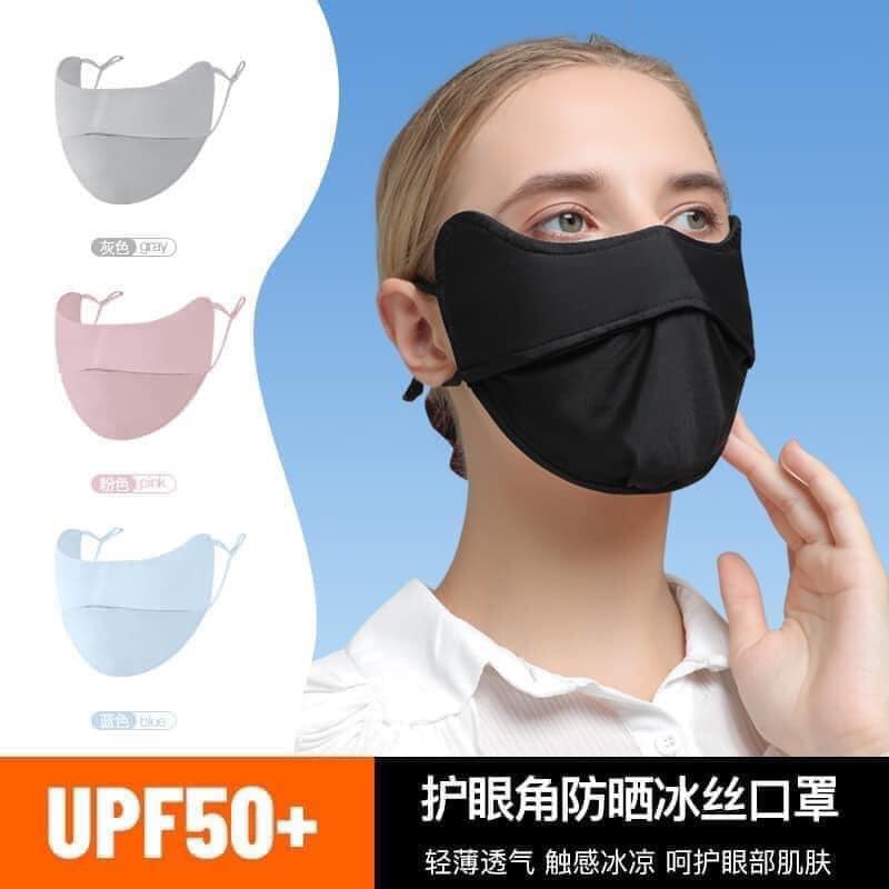 Khẩu trang chống tia UV, khẩu trang chống nắng cao lên tận gò má, dây đeo thông minh,có lỗ thở,nam nữ đều thích hợp