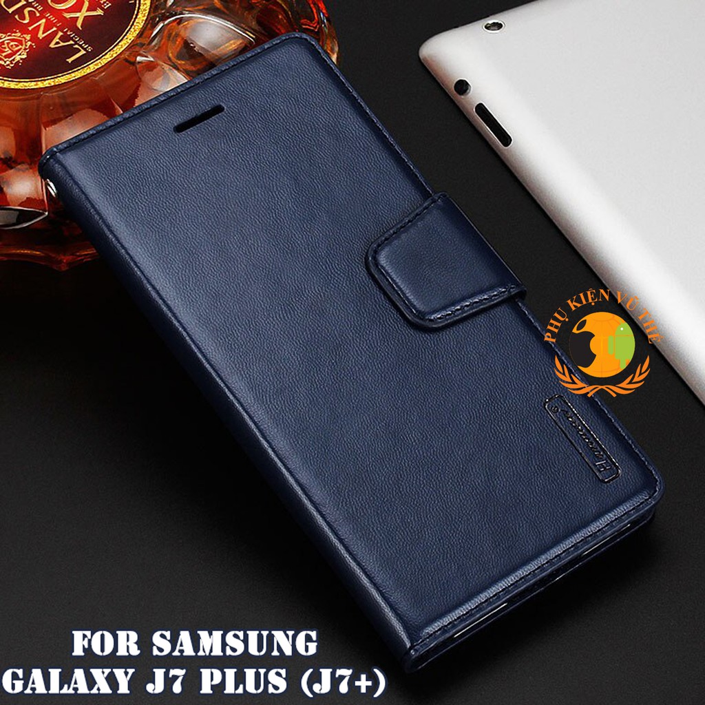 Bao Da Kèm Ví 2 in 1 Dành Cho Điện Thoại Samsung Galaxy J7 Plus Hanman Cao Cấp | BigBuy360 - bigbuy360.vn