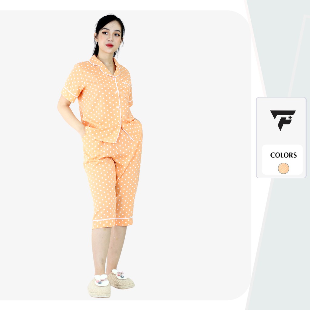 Đồ bộ nữ mặc nhà mặc ngủ Pijama lụa quần lửng tay ngắn thời trang cao cấp FPLUS 283