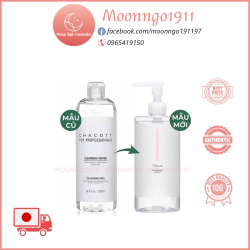 [MẪU MỚI] NƯỚC TẨY TRANG CHACOTT FOR PROFESSINALS 500Ml