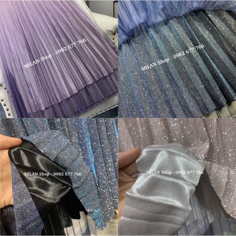 Chân váy xếp ly nhũ loang 3d nhiều màu | BigBuy360 - bigbuy360.vn