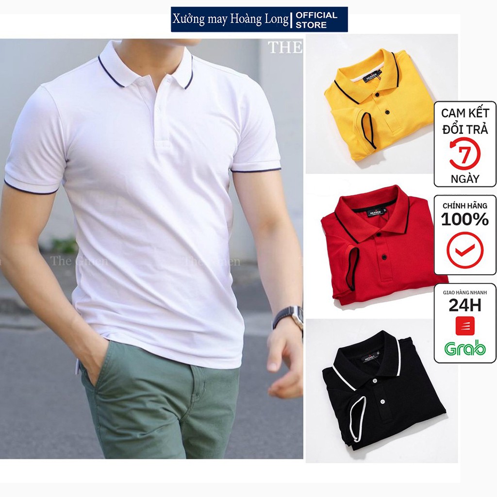 Áo ngắn tay nam có cổ (polo) chất thun cotton
