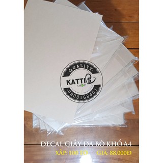 decal giấy da bò A4 100 tờ/xấp