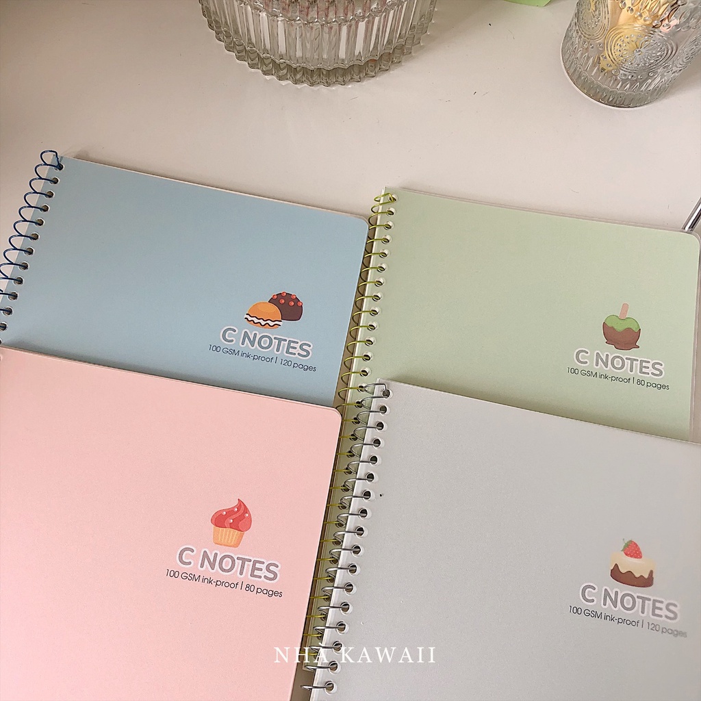 Sổ lò xo giấy cornel Klong C Notes ghi chép thông minh, 80tr - 200tr || Nhà Kawaii