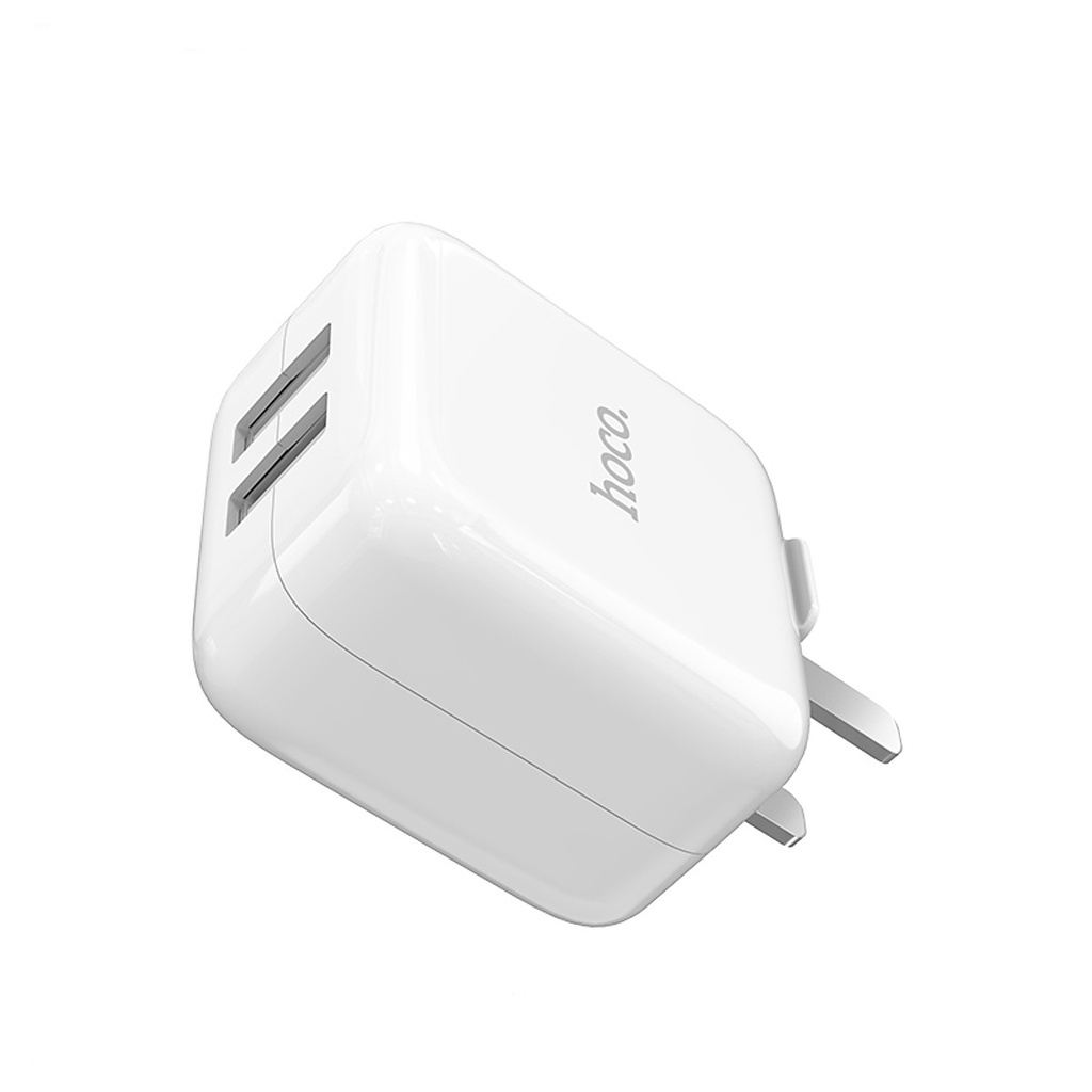 Cốc Sạc Nhanh Hoco C54 2A 2 Cổng USB Đầu Sạc Gấp Gọn 90 Độ