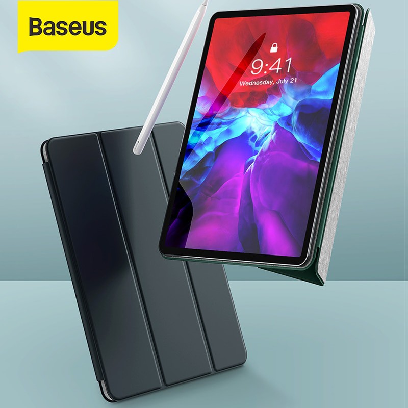BAO DA IPAD PRO 11 2020 - M1 2021 BASEUS SIMPLISM THREE-FOLD NAM CHÂM HÍT LƯNG CHÍNH HÃNG [NEW 100%] | BigBuy360 - bigbuy360.vn