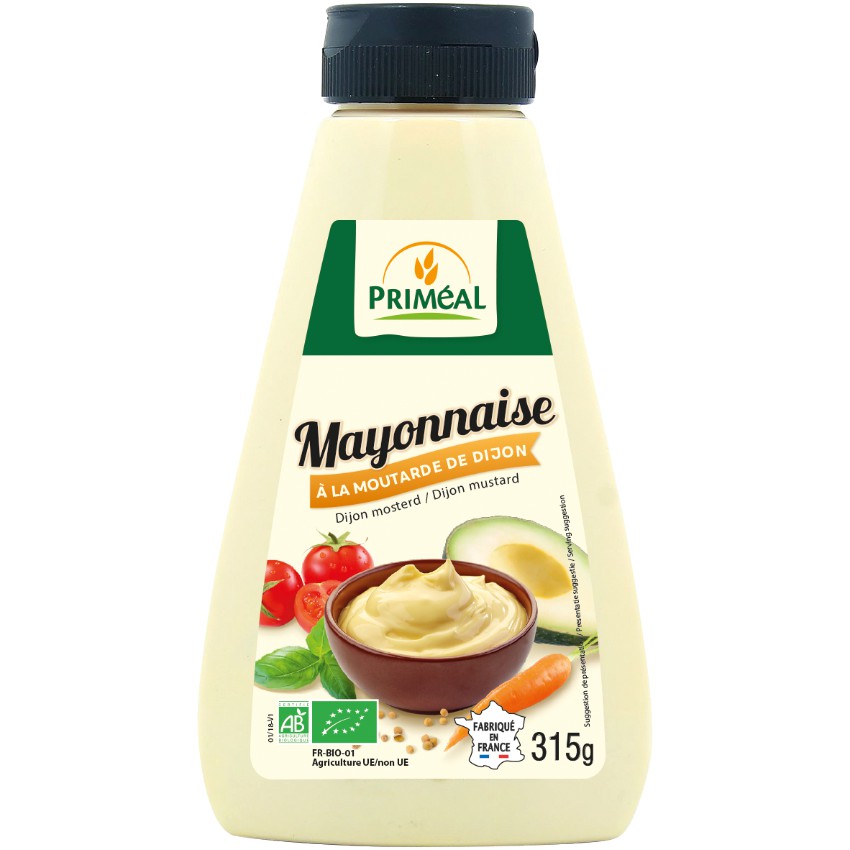 [Date 11.2023] Nước Sốt Mayonnaise Hữu Cơ Primeal - Pháp 315g