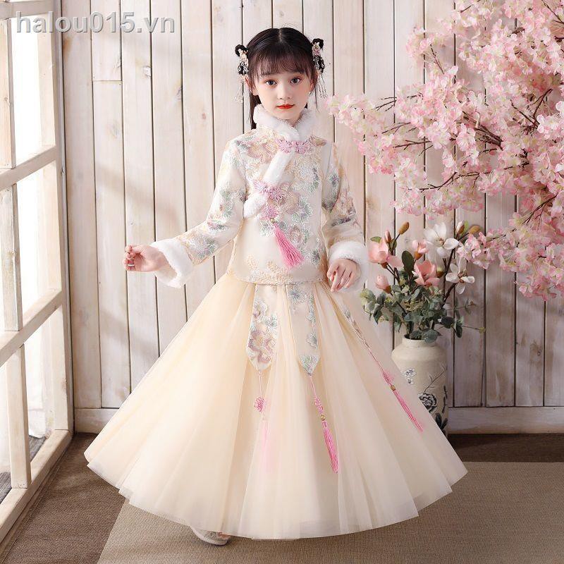 Bộ Váy Hán Phục Trung Hoa Xinh Xắn Cho Bé Gái 2021