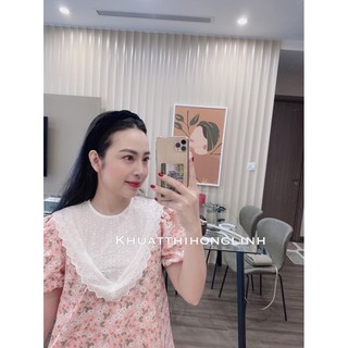 VÁY HOA PHỐI CỔ BÈO TRẮNG 🆘HOT HIT❌