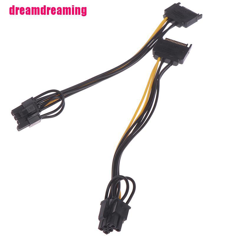 Cáp ChuyểN ĐổI 15pin Sata Sang 8pin (6 + 2) Pci-E 20cm Cho Đồ Họa
