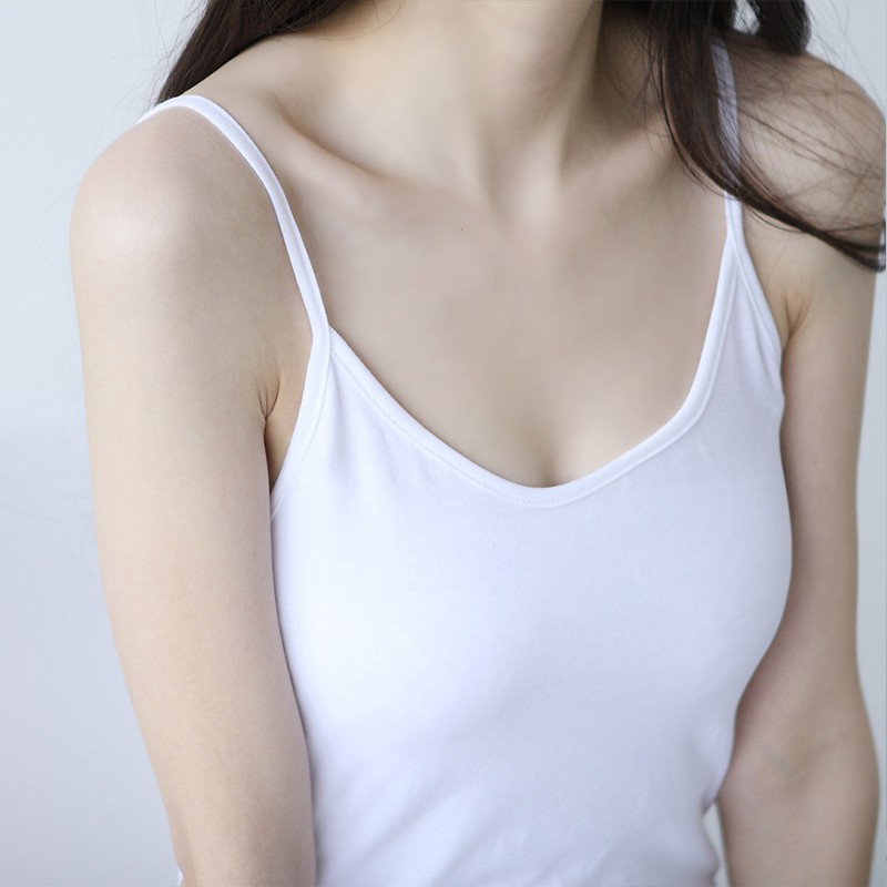 ❦xiaomonv2021❦ New Korean style fashion solid color sling elastic cotton tops | BigBuy360 - bigbuy360.vn