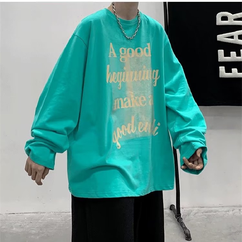 Áo Thun Dáng Rộng In Chữ Phong Cách Hip Hop Đường Phố Hàn Quốc Cho Nam Cỡ M-5XL