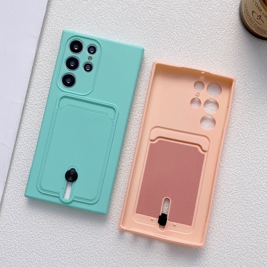 Ốp Điện Thoại TPU Chống Rơi Tích Hợp Ngăn Đựng Thẻ Cho Samsung S21 S20 FE S22 Plus Ultra