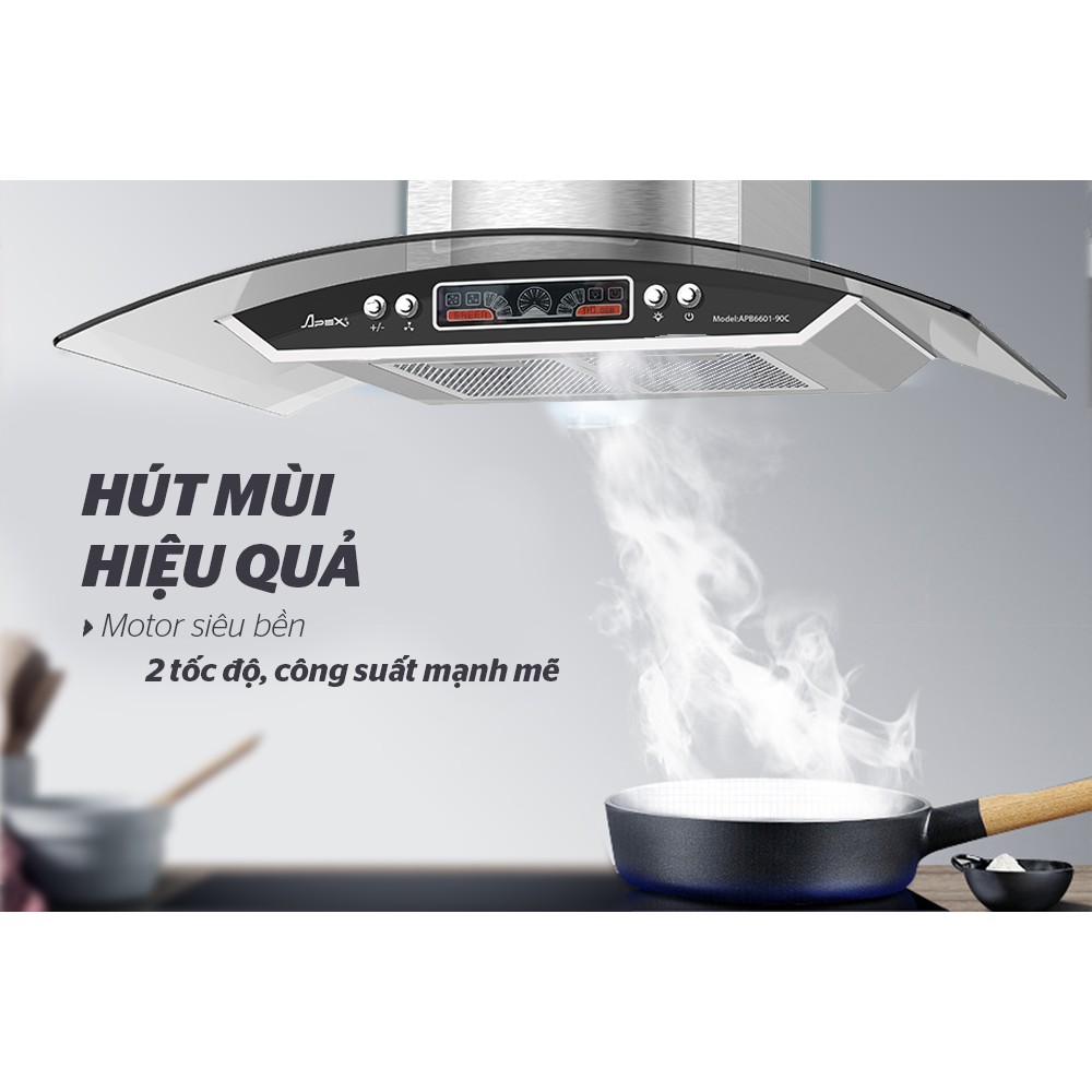 Máy hút mùi kính cong APEX APB6601-90C