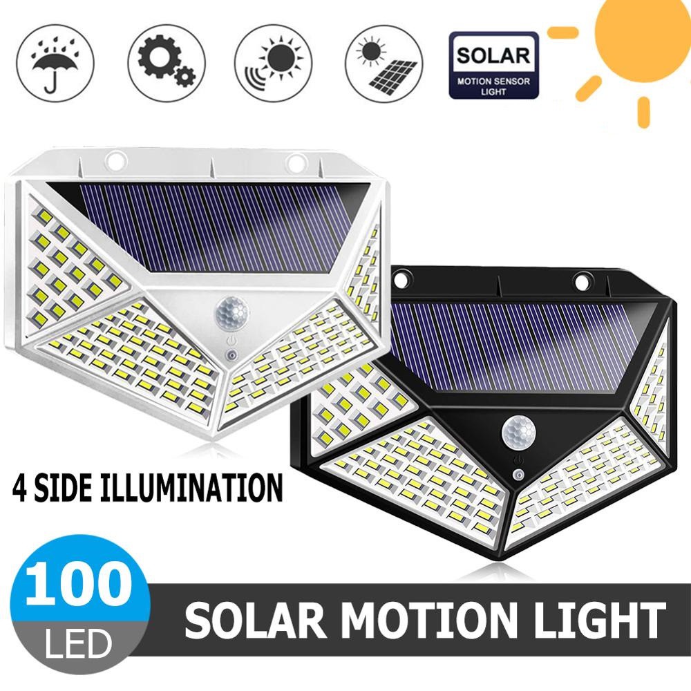 Đèn năng lượng mặt trời Solar 100 LED 3 chế độ sáng 12W