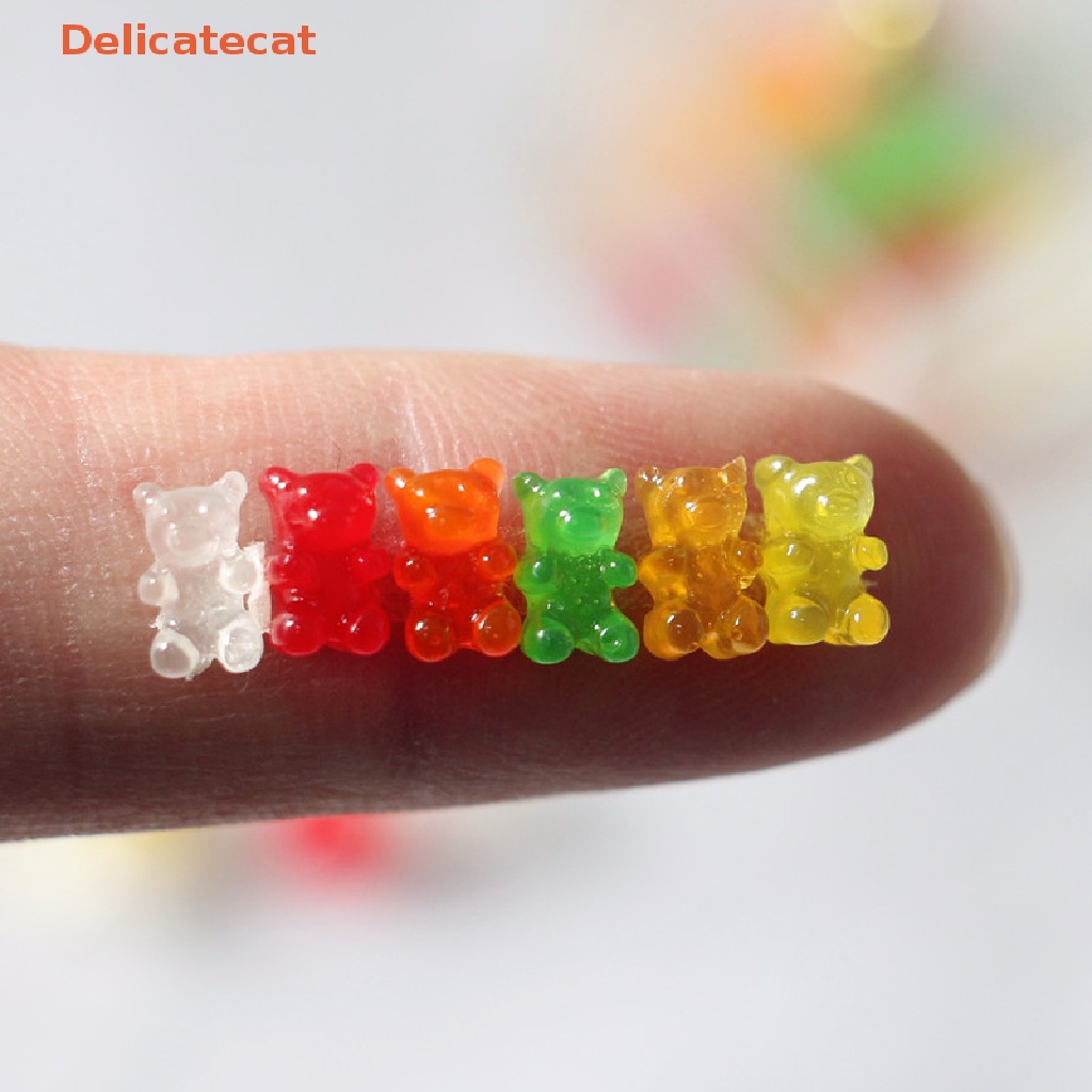 Bộ 12 Mô Hình Gấu Nhựa Resin Nhiều Màu Sắc Trang Trí Nhà Búp Bê